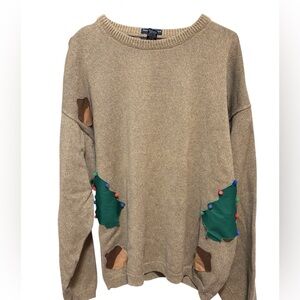 Gant Tan Fall/Christmas Hand Framed 100% cotton‎ sweater